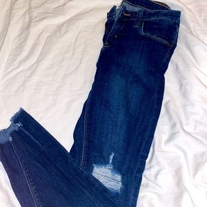 Just Black Denim Medium-Dark Blue Ripped Jeans
